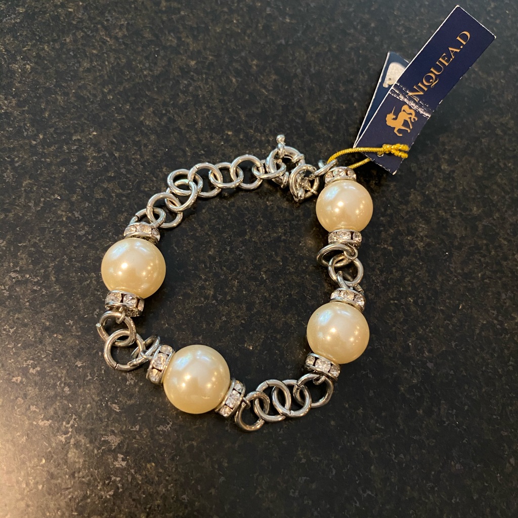 Niquea.D Pearl And Crystal Bracelet